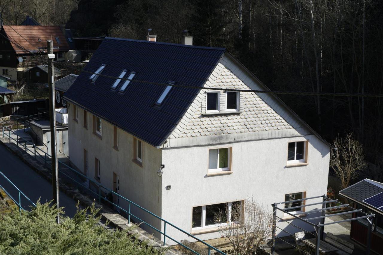 Ferienwohnung Zum Hirschgrund Schöna Eksteriør bilde